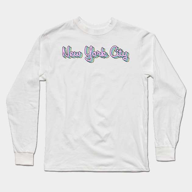 New York City Retro Long Sleeve T-Shirt by lolosenese